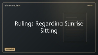 Rulings Regarding Sunrise Sitting